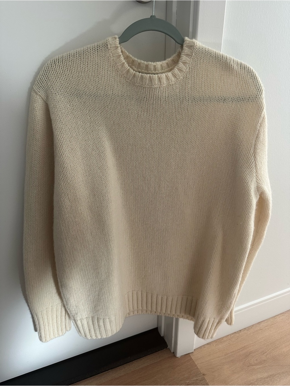 Brandy Melville Men's Crewneck Sweater in Cream